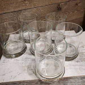 Set of 6 Heavy Base Whiskey Glasses Clear Tumbler Barware Glass 12oz
